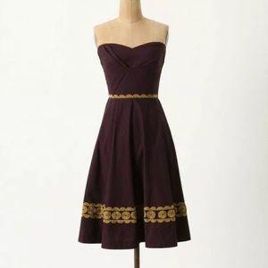 Girls from Savoy Aubergine Sky Strapless Dress